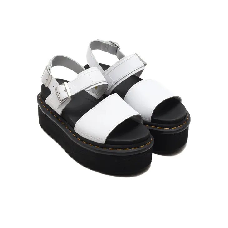 Dr.Martens Voss Leather Thick Bottom Sandals White Women's-2