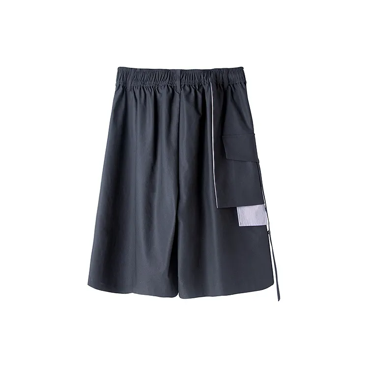 HUANXIANGZHE Casual Shorts Unisex Black-1
