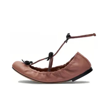 René Caovilla Caterina Leather Ballerina Shoes