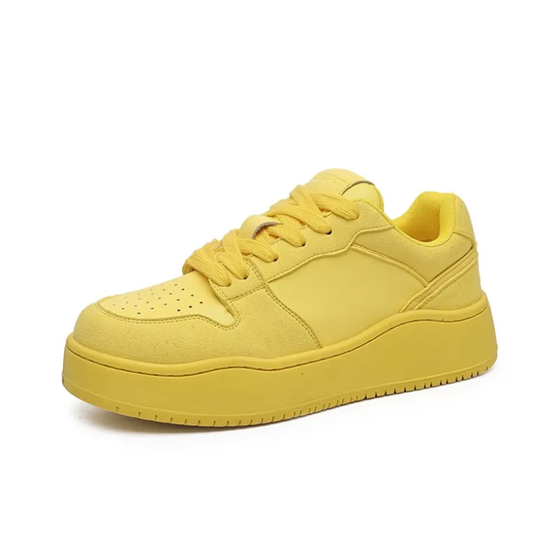 MUPPLE Slip Resistant, Lightweight, Breathable, Height Increasing Low Top Skateboard Shoes Unisex-12