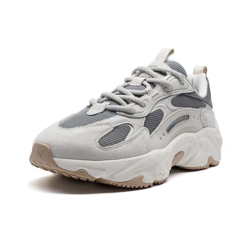 XTEP Surfing 2.0 Lightweight Coverage Low Top Casual Shoes Men's Light Heather Gray/Smoke Gray-1