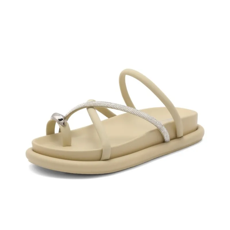 BELLE EVA Rhinestone Abrasion Resistant Slip Resistant Slide Slippers Women's-9