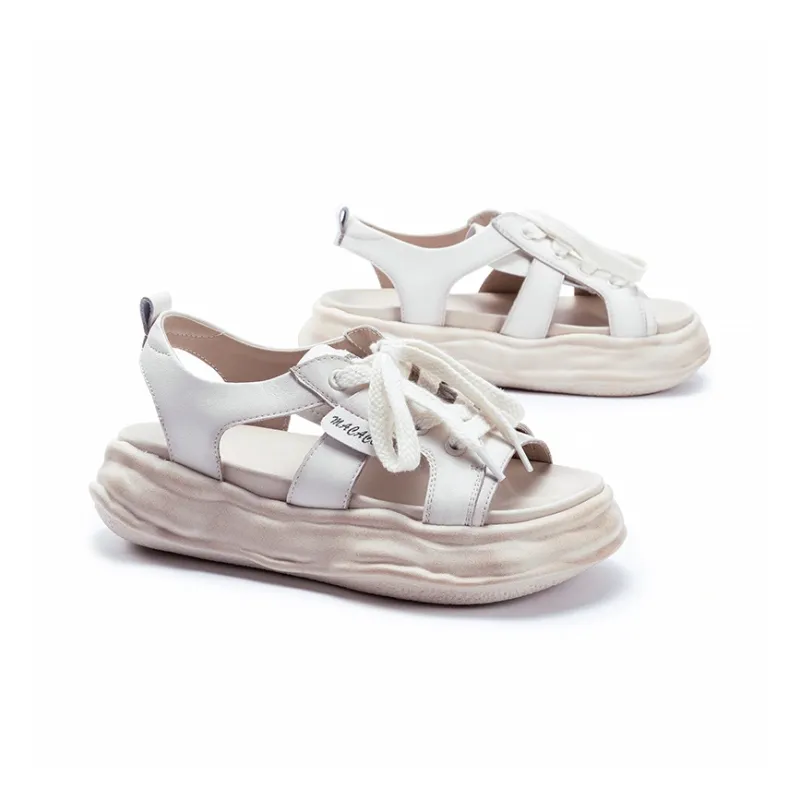 MALEMONKEY Roman Sandals 4.5CM Women's Beige-2