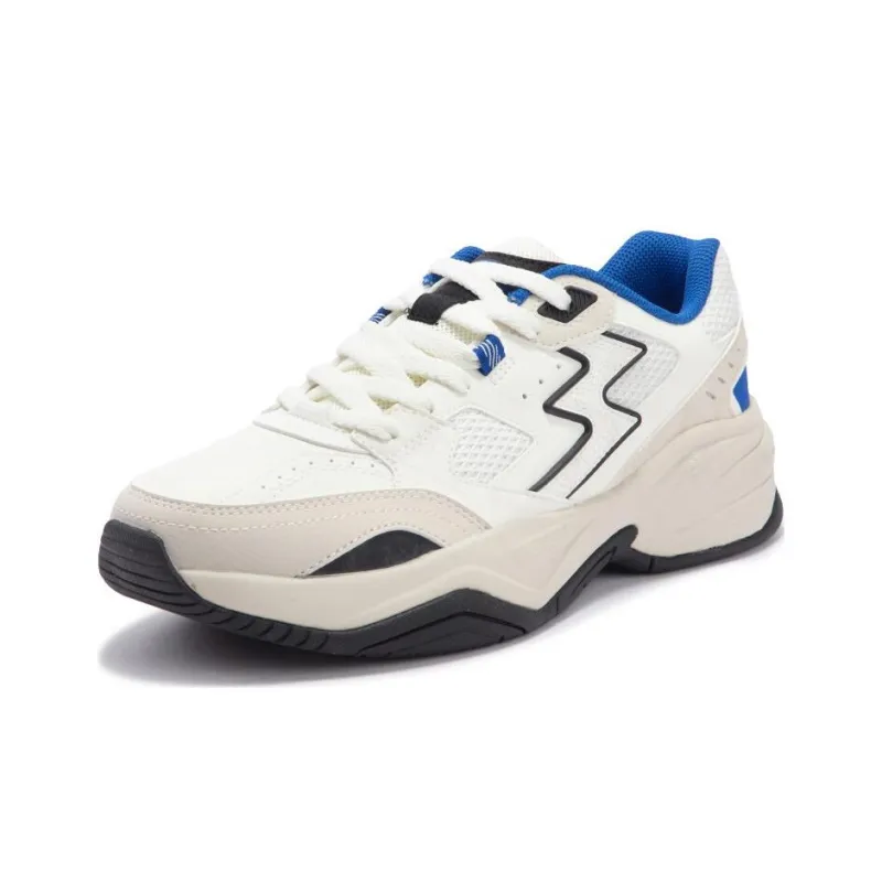 361° Abrasion Resistant Low Top Casual Shoes Men's White Blue Black-1