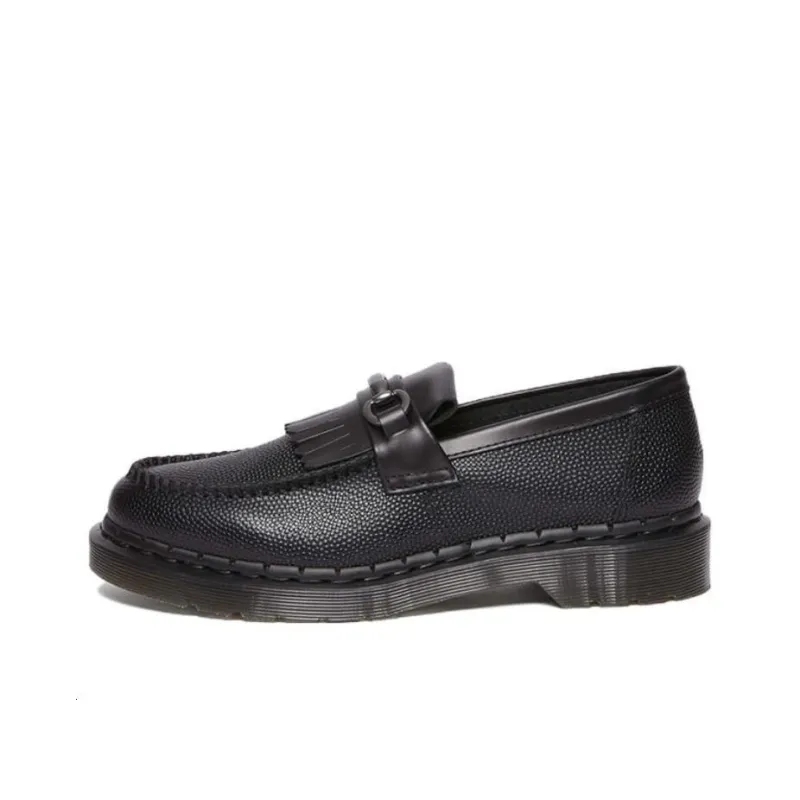 Dr. Martens Adrian Snaffle Pebble Grain Leather Kiltie Loafer Black-0