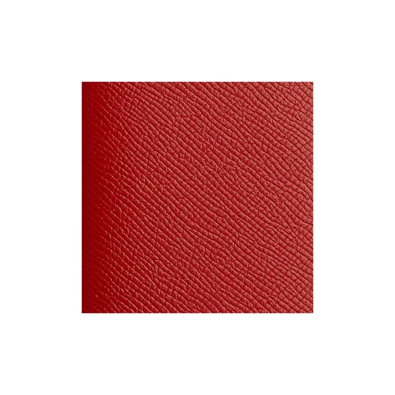 HERMES CalviCalvi Duo Epsom Leather Card Holder Mini Women's 53 Rouge Vif Vibrant Red-3