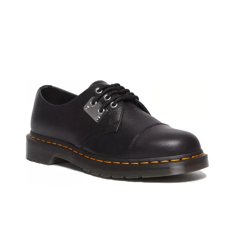 Dr. Martens Dr.Martens 1461 Toe Plate Lunar Leather Oxford Shoes 'Black Milled Nappa'-1