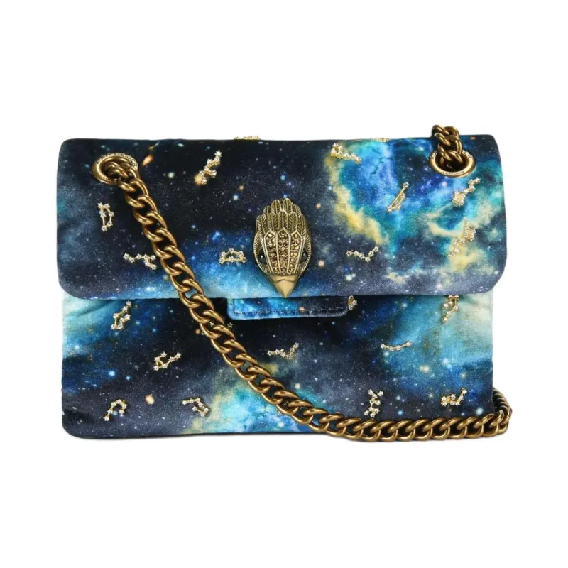 Kurt Geiger London Velvet Shoulder Bag Crossbody Bag Mini Women's Blue-0