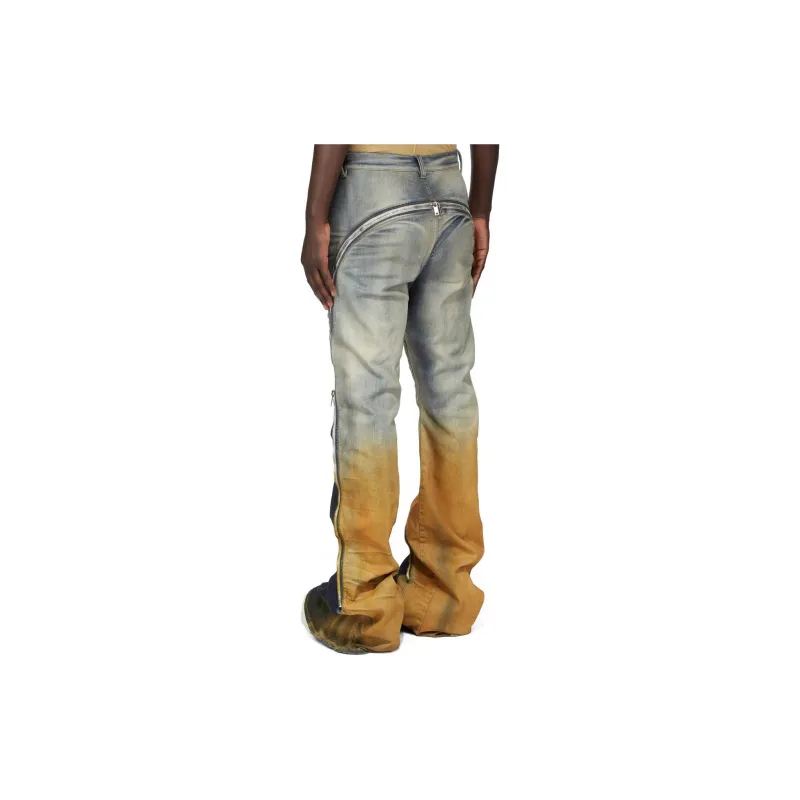 Rick Owens DRKSHDW SS24 Jeans Men's Sky Blue/Gradient Orange-1