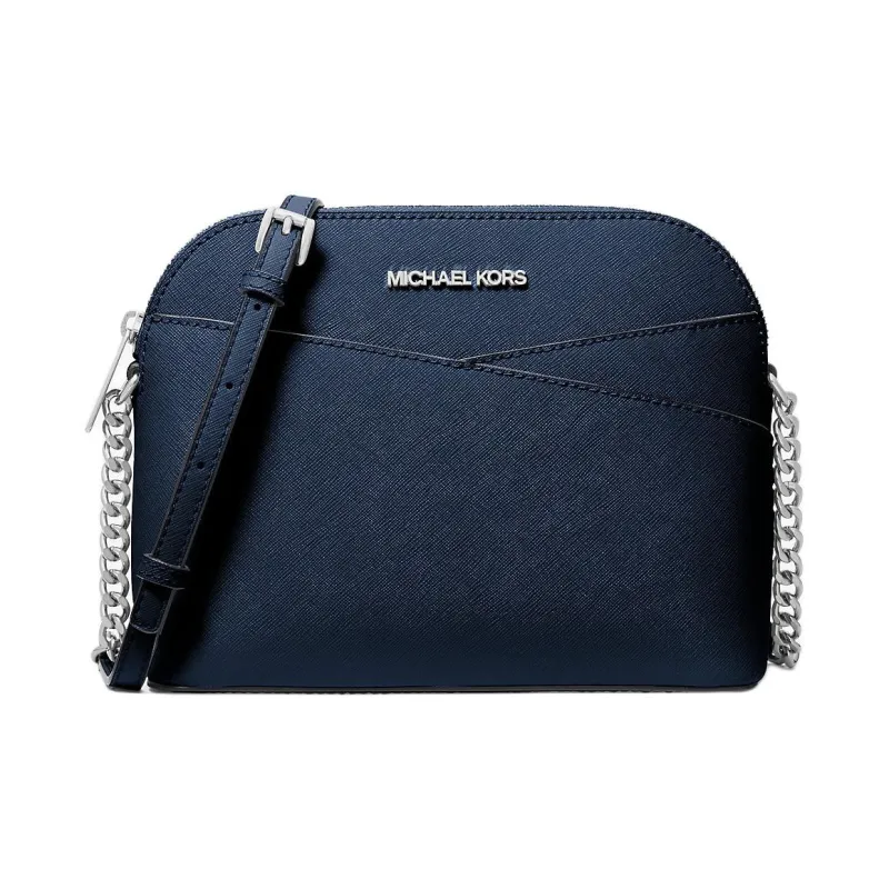 MICHAEL KORS Jet Set Travel Saffiano Leather Shoulder Bag Crossbody Bag Medium Size Women's Marine Blue-0