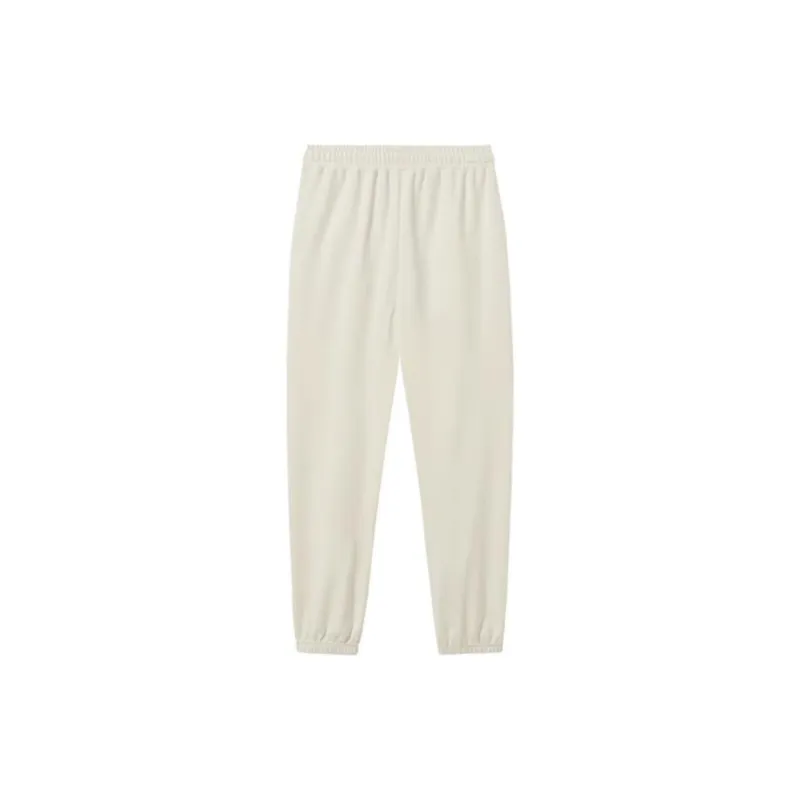 QIAODAN Knitted Sports Pants Women's Cream White-1