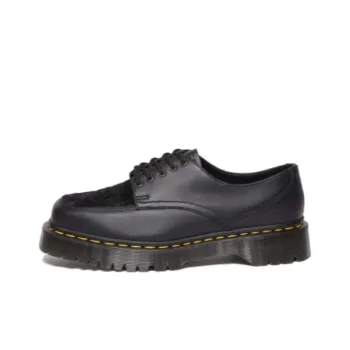 Dr.Martens 5 Eye Bex Square Toe Hair On & Leather Shoes 'Black' Women's