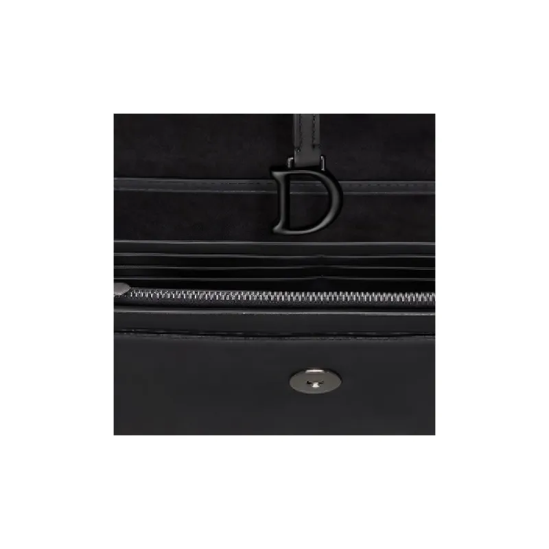 DIOR Saddle Matte Cowhide Saddle Bag Shoulder Bag Crossbody Bag Women's Black-4