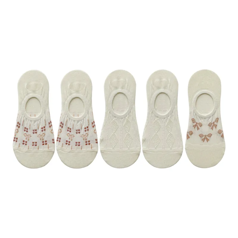 XXLLG No Show Socks Women's 5 Pack-8