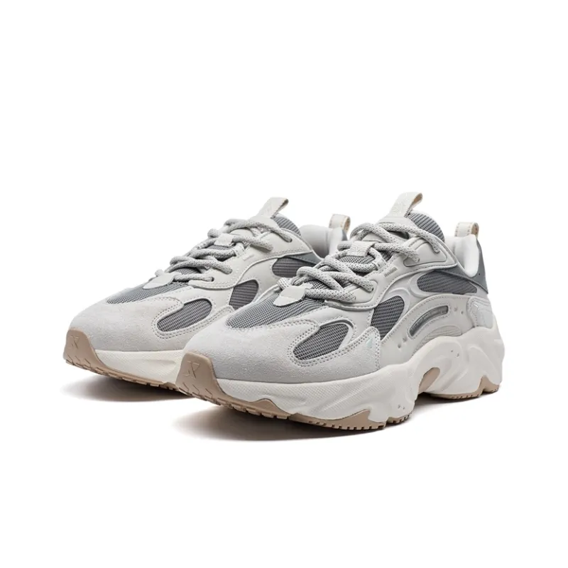XTEP Surfing 2.0 Lightweight Coverage Low Top Casual Shoes Men's Light Heather Gray/Smoke Gray-3