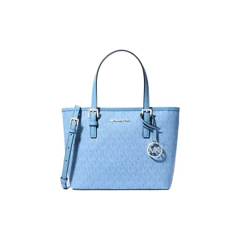 MICHAEL KORS Jet Set Travel Canvas Shoulder Bag Crossbody Bag Handbag Extra Small Women's Light Blue