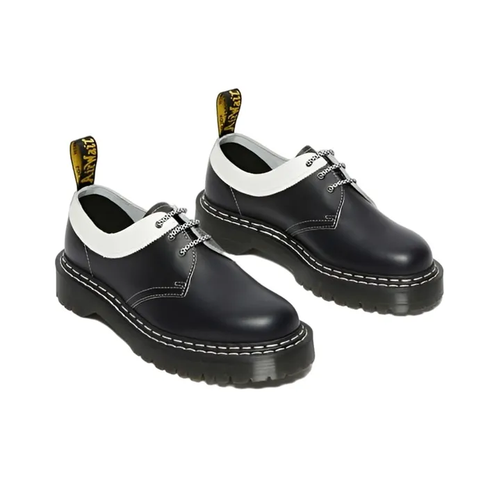 Dr. Martens 1461Bex Smooth Contrast Leather Oxford Shoes 'Black White'-2