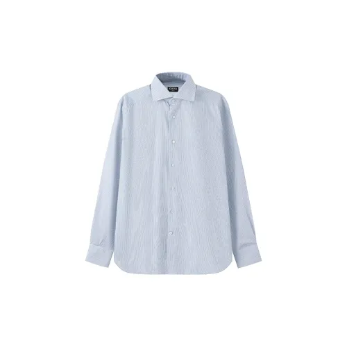 Ermenegildo Zegna Shirts Men Sky Blue