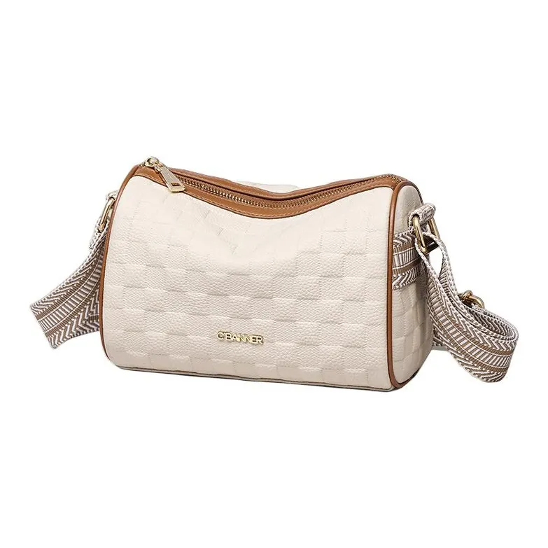C°BANNER Cow Leather With Synthetic Leather Pillow Shoulder Bag Women's-3