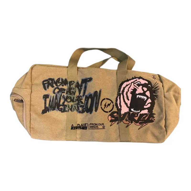 Travis Scott Canvas Bag Handbags Regular Men's Olive-4
