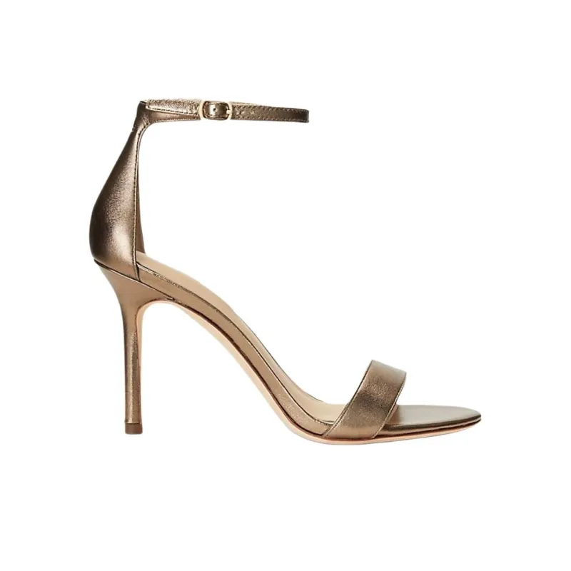 LAUREN RALPH LAUREN Allie One Strap Sandals 9cm Women's Gold-1