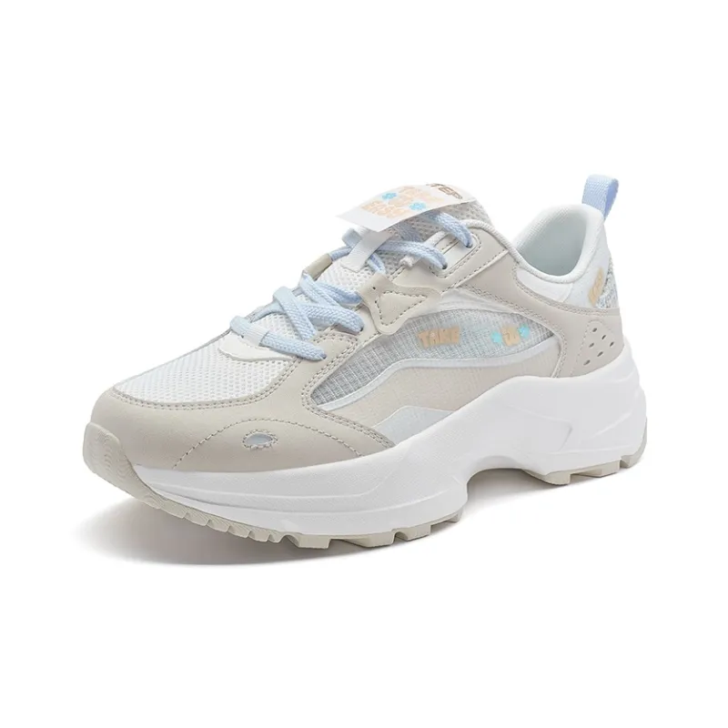 XTEP Moonstar 2.0 Lightweight Coverage Low-Top Casual Shoes Women's Milk Tea White-2
