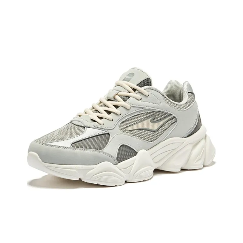 Erke Sunrise 2 Durable Breathable Low Top Casual Shoes Men's Medium Gray White Dew Gray-2