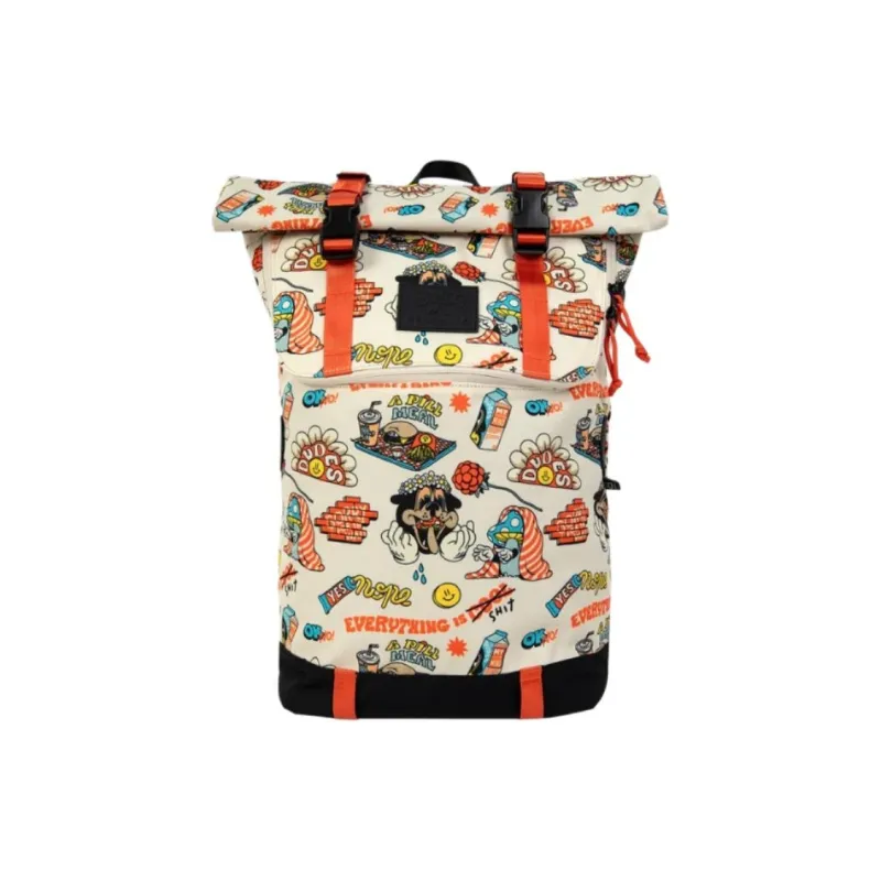 Doughnut X The Dudes Collaboration Recycled Polyester Backpack Unisex Beige & Orange-0
