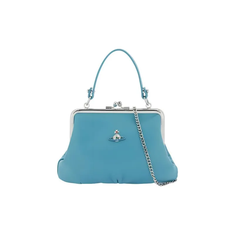 Vivienne Westwood Lambskin Shoulder Bag Women's Blue-0