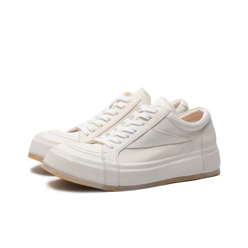 Viplander Wrapping Anti Slip Shock Absorbing And Wear Resistant Low Top Skateboard Shoes Men's White-1