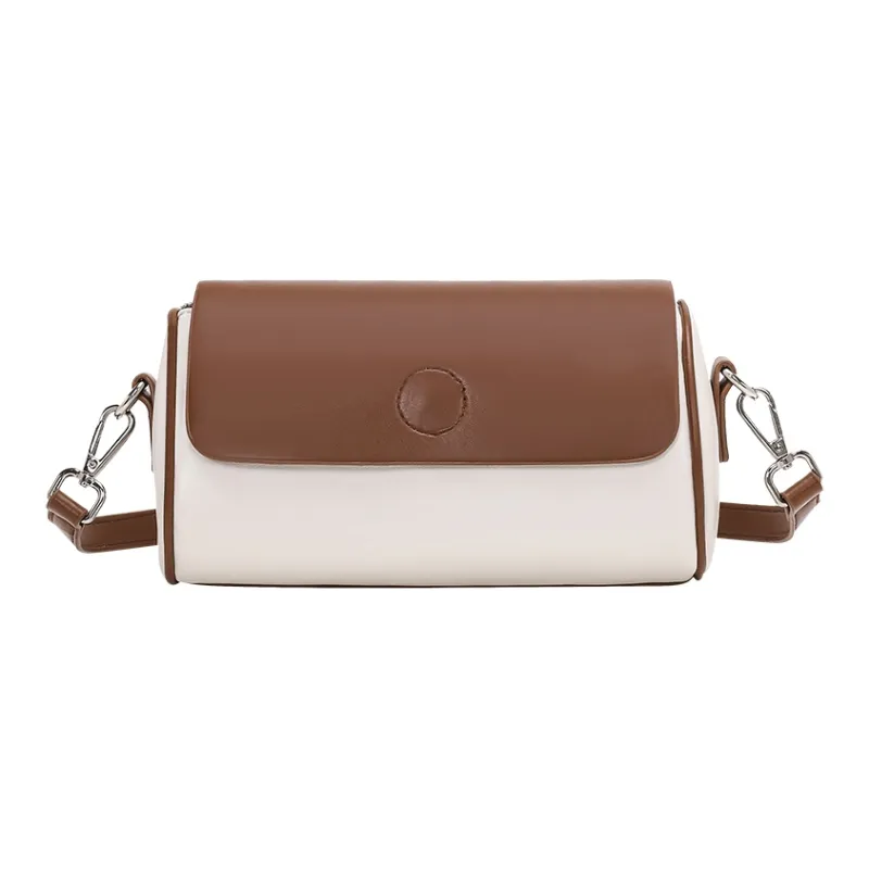 TTaG．baG Microfiber Synthetic Leather Shoulder Bag Women's Yellow/Coffee-3