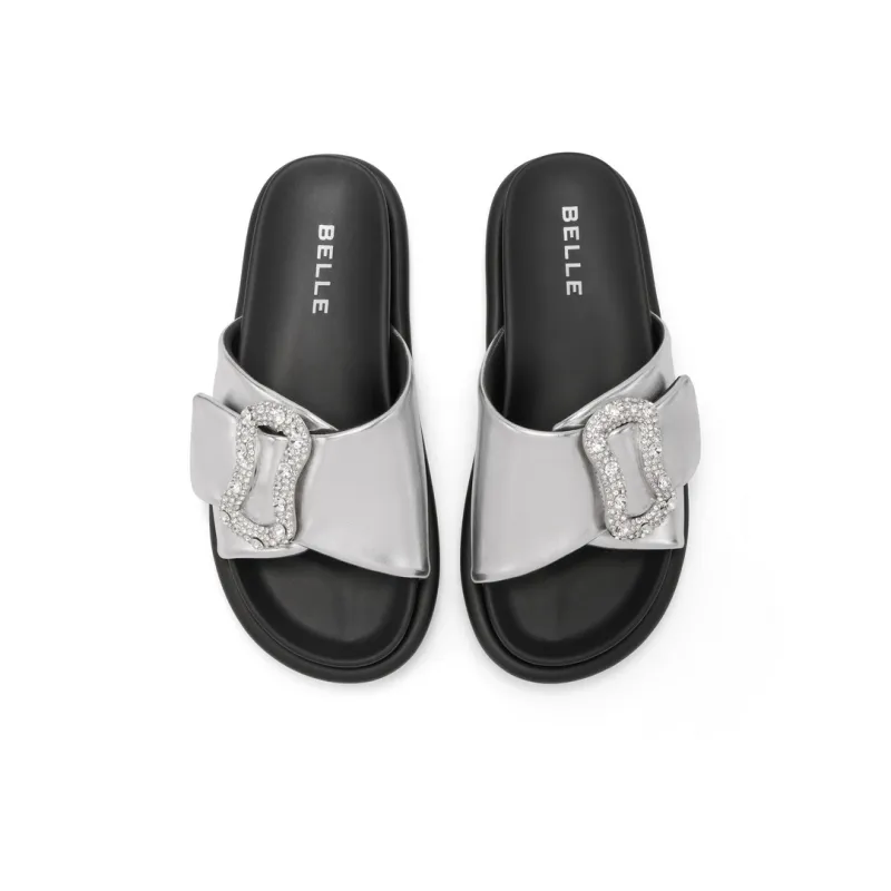 BELLE EVA Rhinestone Slip Resistant Abrasion Resistant Slide Slippers Women's-7