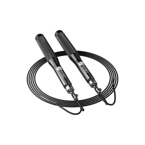 FEEBO Sports & Fitness Non Countable Jump Ropes Adults Handle Aluminum Alloy, Rope PVC Steel Wire 3m