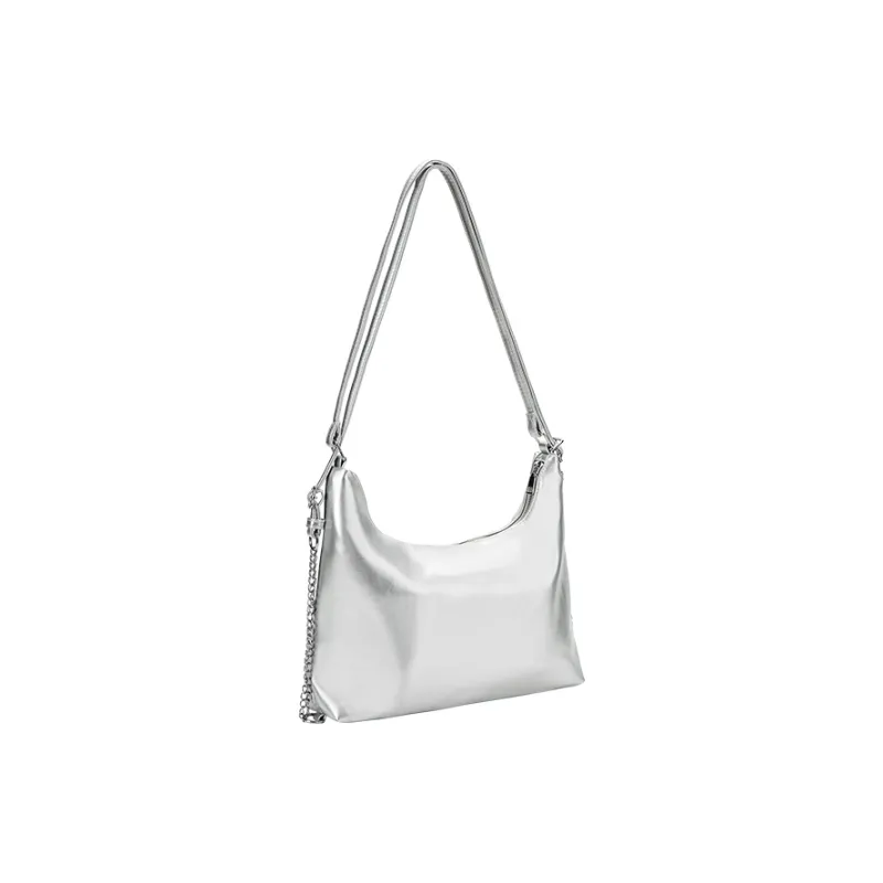 Juju Jimmy PU Double Shoulder Crossbody Bag, Shoulder Bag Women's Pink/Silver/Black-3