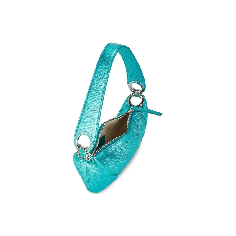 By Far Amira Cow Leather Handbag Shoulder Bag Women's Lake Blue-4