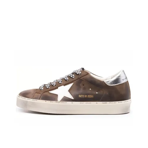 Golden Goose Hi Star Skateboard Shoes Men Low-Top Brown/White