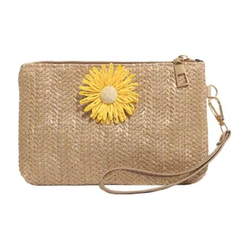 CHISIY Fabric Wrist Bags Clutches Small Size Women's Coffee