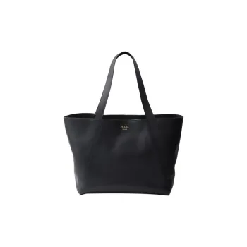 PRADA Leather Tote Bag, Shopping Bag, Handbag Men's Black