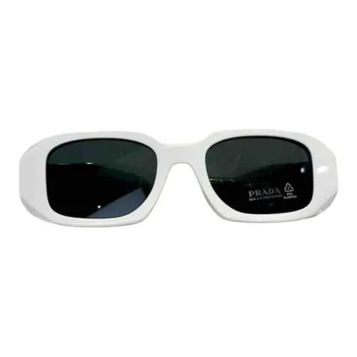 PRADA   Square Sunglasses Unisex White