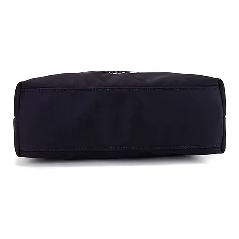 Sound For Life Fabric With Synthetic Leather Shoulder Bag Small Size Women's Black/Ecru-2