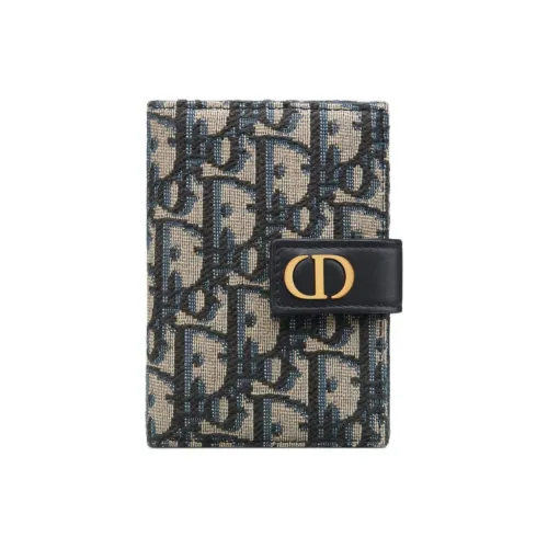 DIOR Oblique Print Card Holder Women's Blue