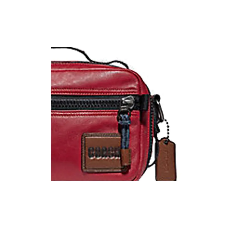 COACH Pacer Leather Casual Bag Handbag Shoulder Bag Crossbody Bag Small Size Men's Burgundy-3