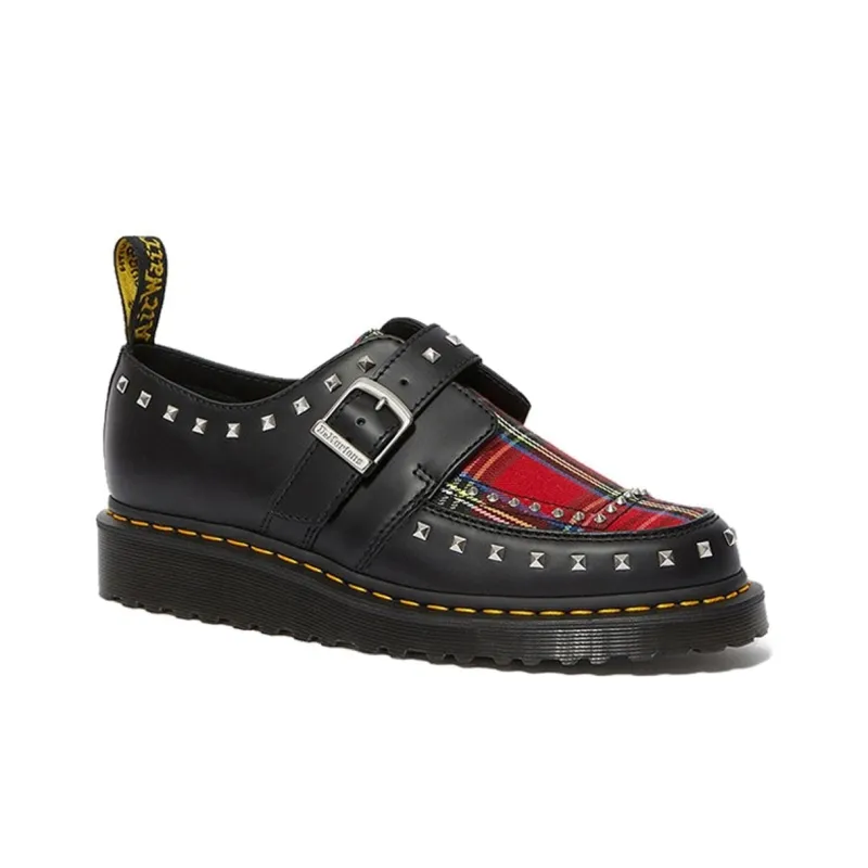 Dr.Martens Platform Shoes Women's Black Red-2