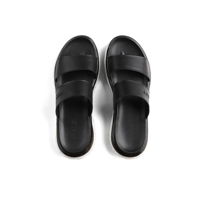 DCK Foam Sole Rubber Sole Cut-Out Slip-Resistant Abrasion-Resistant Slide Slippers Men's-3