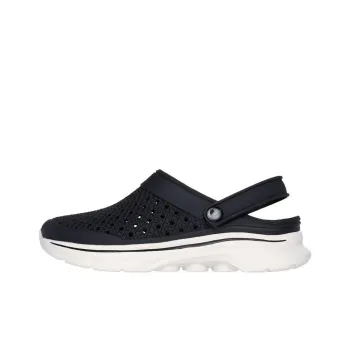 Skechers GO WALK 7 Abrasion Resistant Slip Resistant Closed Toe Slippers Women's Black White