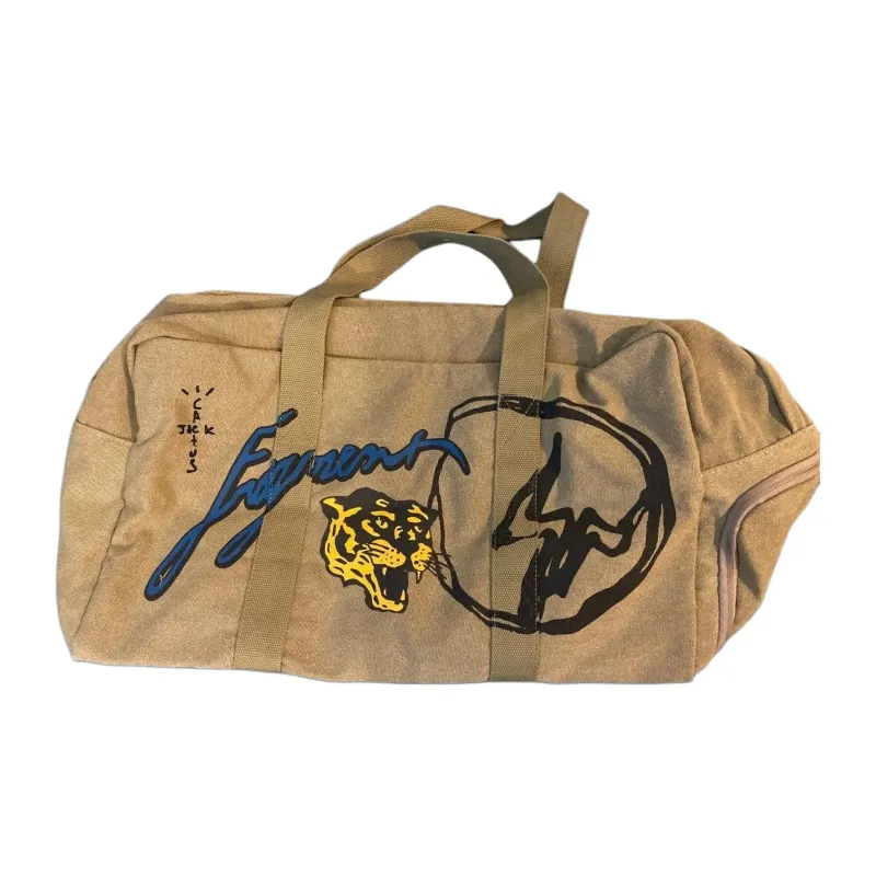 Travis Scott Canvas Bag Handbags Regular Men's Olive-3