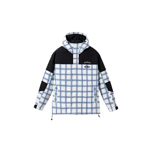 QIAODAN Puffer Jackets Men Jordan White Print/Black