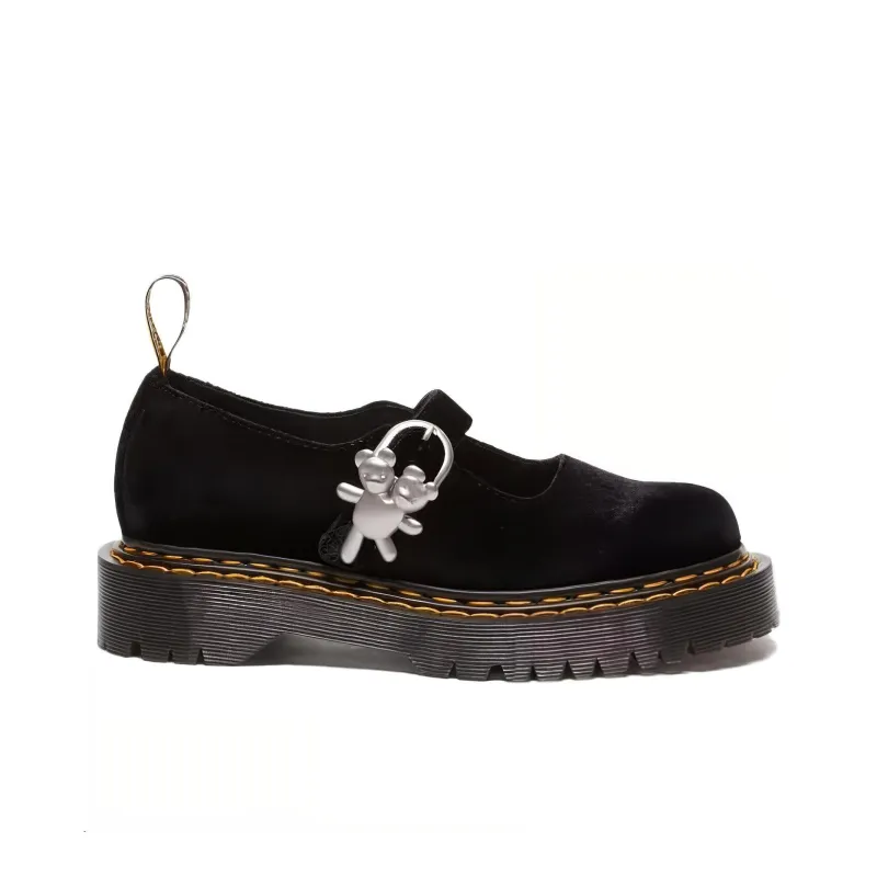 Dr.Martens Addina Bex X Heaven By Marc Jacobs Velvet Shoes 'Black' Women's-1