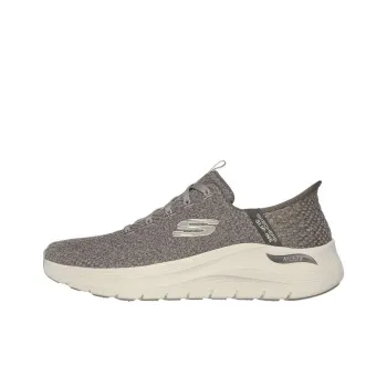 Skechers Slip Ins Anti-Slip Wear-Resistant Low-Top Casual Running Shoes Men's Taupe