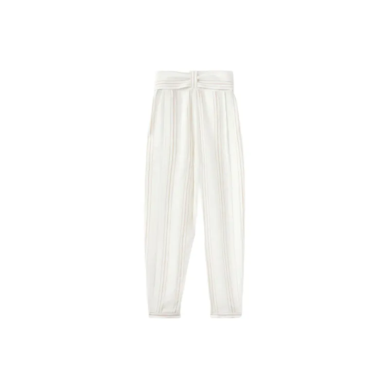 Loro Piana SS24 Casual Pants Women's Ginseng Light Yellow-1